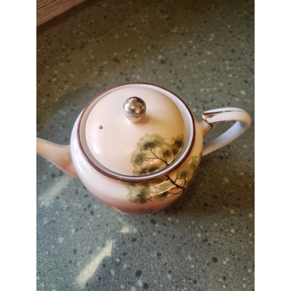 Antique 1911-1921 Nippon Japan Tree in the Meadow Teapot